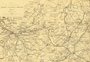 Map to Illustrate General Faidherbes Campaign 1870-71, c1872. Creator: R. Walker