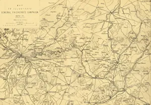 Adversary Collection: Map to Illustrate General Faidherbes Campaign 1870-71, c1872. Creator: R. Walker