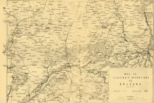 Railway Line Prints: Map to Illustrate Operations by Orleans, (c1872). Creator: R. Walker
