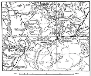 Map to Illustrate the Operations Round Colesberg, 1902