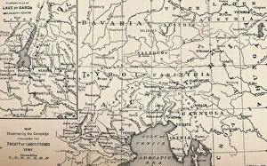 Map Illustrating the Campaign Preceding the Treaty of Campo-Formio, 1797, (1896)