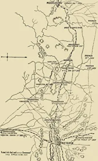 Map Illustrating the Eastward Move from Eerstefabrieken to Middelburg, 1901. Creator: Unknown