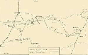 Map Illustrating the Movements for the Relief of Kimberley and the Capture of Bloemfontein, 1901