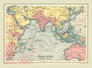 Indian Ocean Prints: Map of the Indian Ocean, 1902. Creator: Unknown