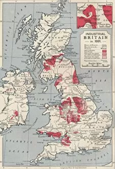 Manufacturing Gallery: Map of industrial Britain in 1881, 1906