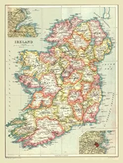 Dublin Gallery: Map of Ireland, 1902. Creator: Unknown