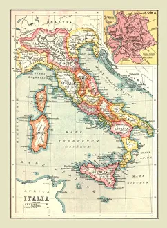 Map of Italia, (1902). Creator: Unknown
