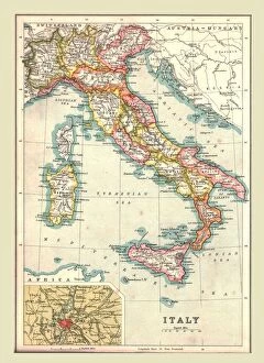 Images Dated 5th October 2018: Map of Italy, 1902. Creator: Unknown