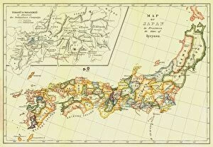 Map of Japan in Provinces in time of Iyeyasu, 1903. Creator: Unknown