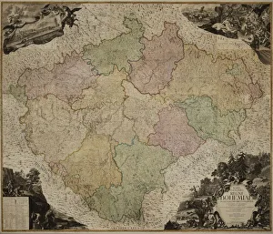 Maller Prints: Map of the Kingdom of Bohemia, 1722
