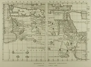 Map of Libya, the Middle East and North Africa, 1478, reprinted 1889. Creator: Unknown