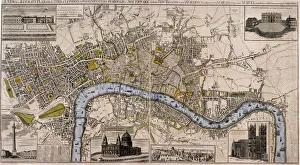 The Monument Prints: Map of London, 1798