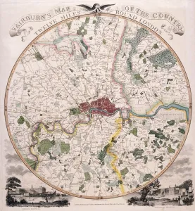Bourne Prints: Map of London, 1798. Artist: E Bourne