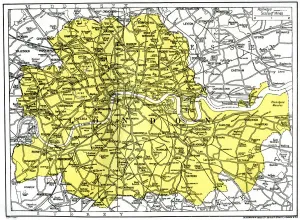 Urban Sprawl Gallery: Map of London, 1924-1926