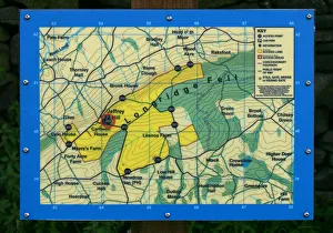 Map of Longridge Fell, Lancashire