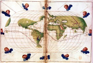 Exploration Gallery: Map of Magellans round the world voyage, 1519-1521