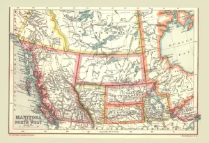 Manitoba Prints: Map of Manitoba and the North West, 1902. Creator: Unknown