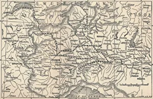 Piedmont Prints: Map of the Marengo Campaign, 1800, (1896)