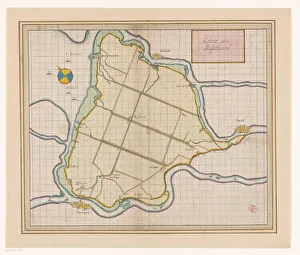 Polder Prints: Map of the Mastenbroek polder, 1650-1750. Creator: Anon