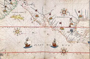 Settlement Prints: Map of Mexico, 1567. Creator: Joan Martines