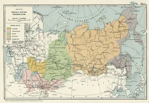 Cartographic Prints: Map of the Military Districts of Asiatic Russia