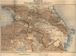 Map of military operations in the Transcaucasian region from 1809 to 1817, 1817