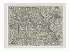 Sir Emery Walker Prints: Map of Missouri, USA, c1900s. Artists: Emery Walker Ltd, Emery Walker