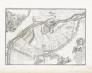 Charles Xii Prints: Map of Narva in 1700. Artist: Mortier, Pieter (1661-1711)