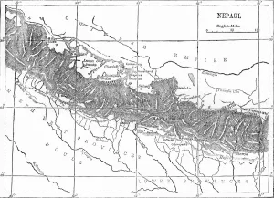 Himalayas Collection: Map of Nepaul, c1891. Creator: James Grant