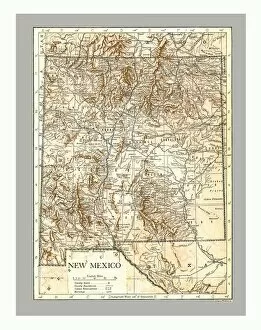 Map of New Mexico, c1900s. Artist: Emery Walker Ltd