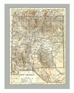 Sir Emery Walker Prints: Map of New Mexico, c1900s. Artist: Emery Walker Ltd