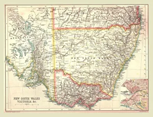 Map of New South Wales and Victoria, 1902. Creator: Unknown