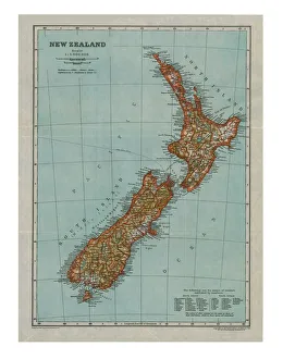 Map of New Zealand, c1910. Artist: Gull Engraving Company