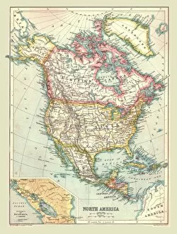 North And Central America Collection: Map of North America, 1902. Creator: Unknown