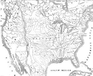 Map of North America, showing the...positions of Texas and Oregon with the United States Map of North America, showing the...positions of Texas and Oregon with the United States