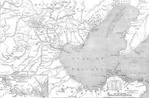 John Dower Prints: Map of North-east China, showing the Gulf of Pechili