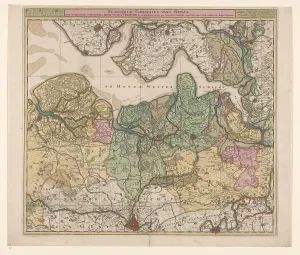 Nicolaes Visscher Prints: Map of North Flanders, c.1695. Creator: Nicolaes Visscher