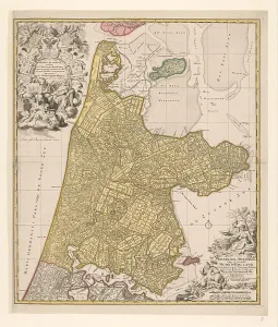 Islands Prints: Map of North Holland, c.1700-c.1710. Creator: Nicolaes Visscher