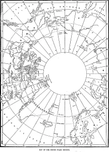 North Pole Prints: Map of the North Polar Regions; North Polar Discovery, 1875. Creator: Unknown