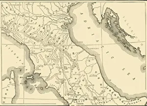 Map of Northern and Central Italy, 1890. Creator: Unknown