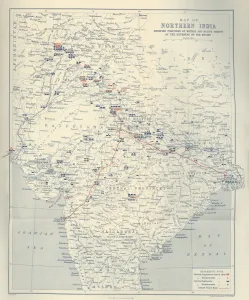 Bartholomew Prints: Map of Northern India, 1901. Creator: John Bartholomew