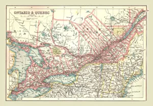 Ontario Gallery: Map of Ontario and Quebec, 1902. Creator: Unknown