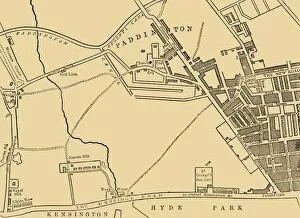 Planning Collection: Map of Paddington, in 1815, (c1876). Creator: Unknown
