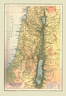 Map of Palestine, Ancient and Modern, 1902. Creator: Unknown