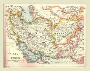 Persian Gulf Gallery: Map of Persia, 1902. Creator: Unknown