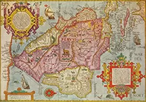 Basil Lubbock Gallery: Map of Peru, c1599. Artist: Arnoldus Florentius