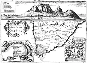 Dorothea Prints: Map from Peter Kolbes Cape of Good Hope, 1719, 1719, (1931). Artist: Peter Kolbe