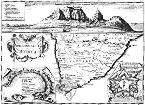 Dorothea Fairbridge Gallery: Map from Peter Kolbes Cape of Good Hope, 1719, 1719, (1931). Artist: Peter Kolbe