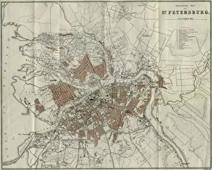 Map of Petersburg, 1893. Artist: Anonymous master