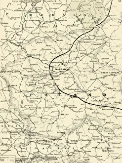 Conflict Prints: Map of Poland Showing Position of Conflicting Nations on July 24th